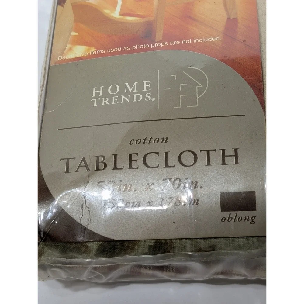Vintage HomeTrends Country patchwork Quilt Cotton Oblong Tablecloth 52in. x...